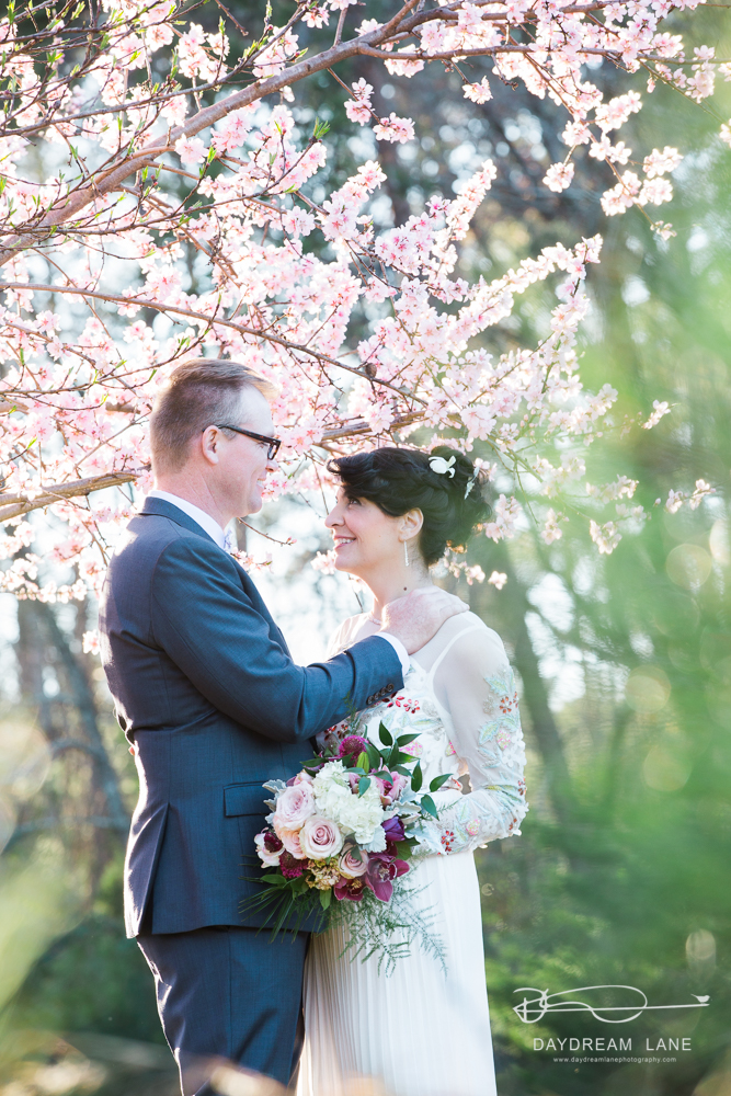 Spring wedding couple